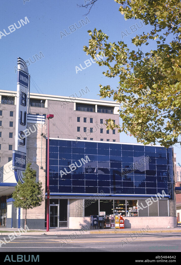 1990s United States -  Union Bus Station, Walker and Sheridan Streets, Oklahoma City, Oklahoma 1993.