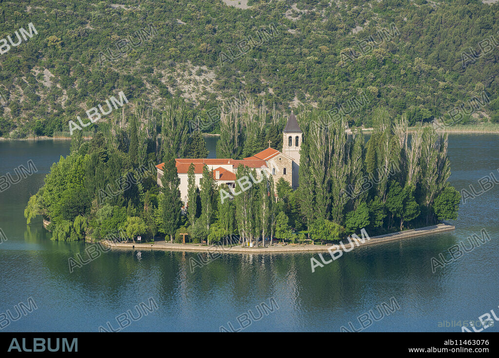 Visovac Monastery, Croatia, Europe.