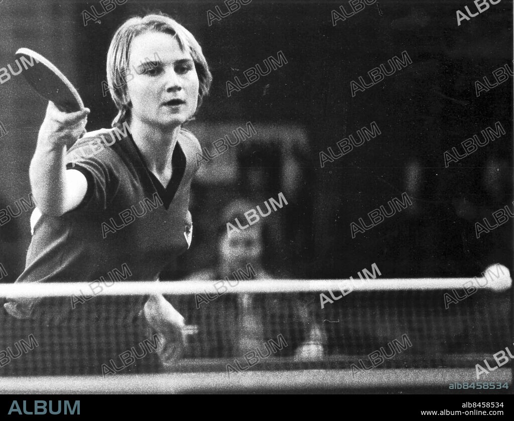 Göteborg 1978-04-02. Ann-Christin Hellman - bordtennisspelare *** Local Caption *** GP Foto: Bengt Magnuzon. KAMERAREPORTAGE.