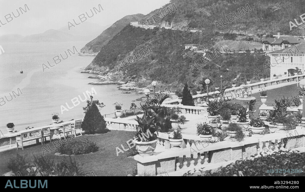 The View From The Repulse Bay Hotel Verandah. Repulse Bay, Hong Kong, c1903.