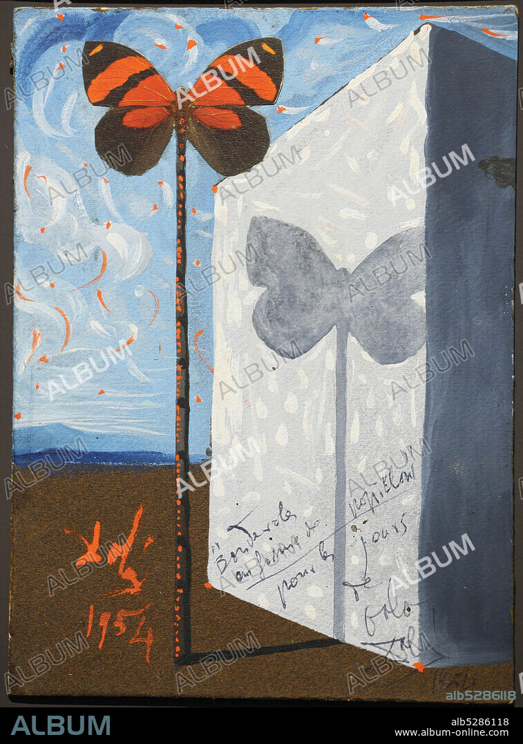 SALVADOR DALÍ. Banderoles en forme de papillon.
