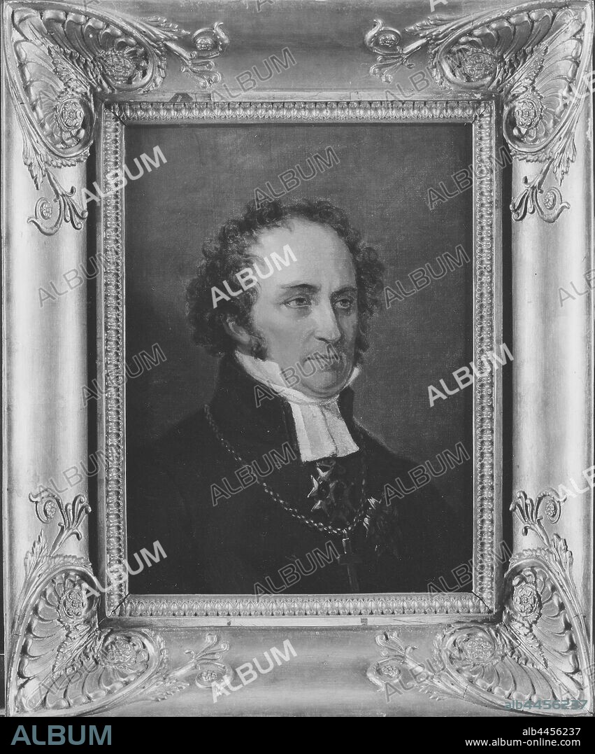 Johan Gustaf Sandberg, Johan Olof Wallin, 1779-1839, Archbishop, shell, painting, 1836, Oil on canvas, Height, 26 cm (10.2 inches), Width, 20 cm (7.8 inches).