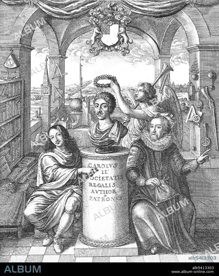 Francis Bacon and William Brouncker flanking a bust of King Charles II set on a pedestal, surrounded by signs and symbols of scientific learning in a rooftop room at Gresham College. Francis Bacon (January 22, 1561 - April 9, 1626) was an English philosopher, statesman, scientist, lawyer, jurist, author and pioneer of the scientific method. He served both as Attorney General and Lord Chancellor of England. His political career ended in disgrace in 1621. He remained influential through his works, especially as philosophical advocate and practitioner of the scientific method during the scientific revolution. Bacon has been called the creator of empiricism. In his most important work, Novum Organum, he proposed a rational method for scientific inquiry, one based on observation and experimentation.
