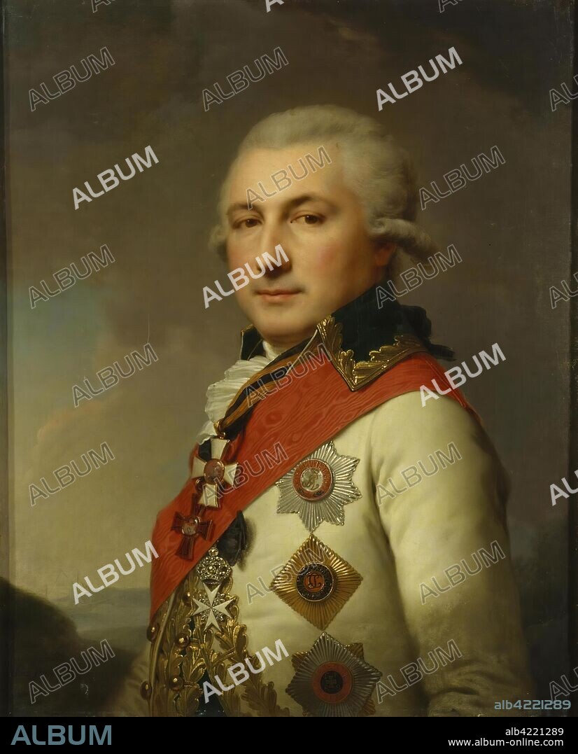 JOHANN-BAPTIST LAMPI I. 'Portrait of Admiral Osip de Ribas'. Austria, 1796. Dimensions: 74x59,5 cm.
