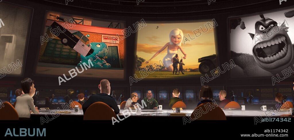 MONSTRUOS CONTRA ALIENIGENAS, 2009 (MONSTERS VS. ALIENS), dirigida por CONRAD VERNON y ROB LETTERMAN. Copyright Dream Works animation.