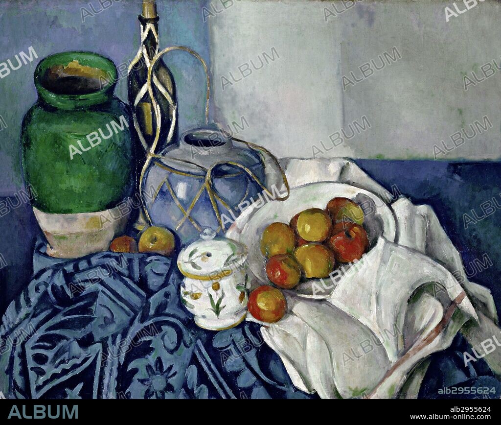 PAUL CÉZANNE. Naturaleza muerta con ollas y frutas. Colección particular.