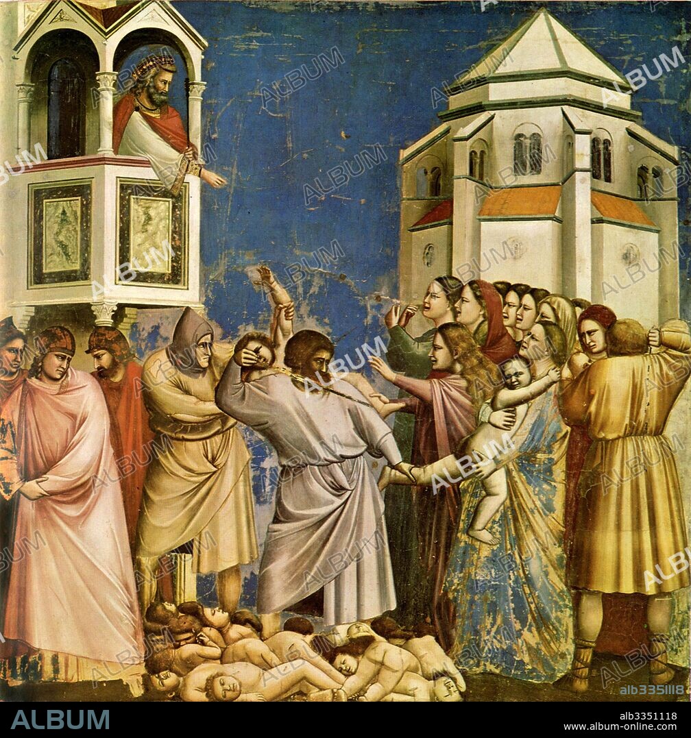 GIOTTO DI BONDONE. The Massacre of the Innocents (From the cycles of The Life of the Blessed Virgin Mary and The Life of Christ).