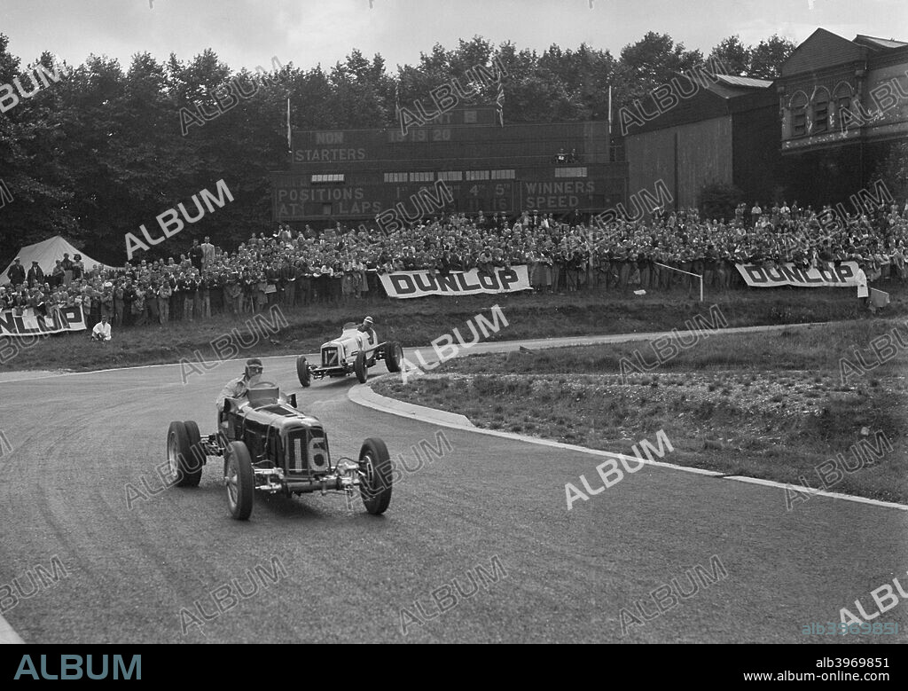 ERA 1908S cc.  Event Entry No: 16. Driver: Mays, R. Twin rear wheels. Background: ERA 1488S cc.  Event Entry No: 17. Driver: Dobson, A.C. Twin rear wheels. Place: Crystal Palace Race Meeting. Date: 26.8.39.