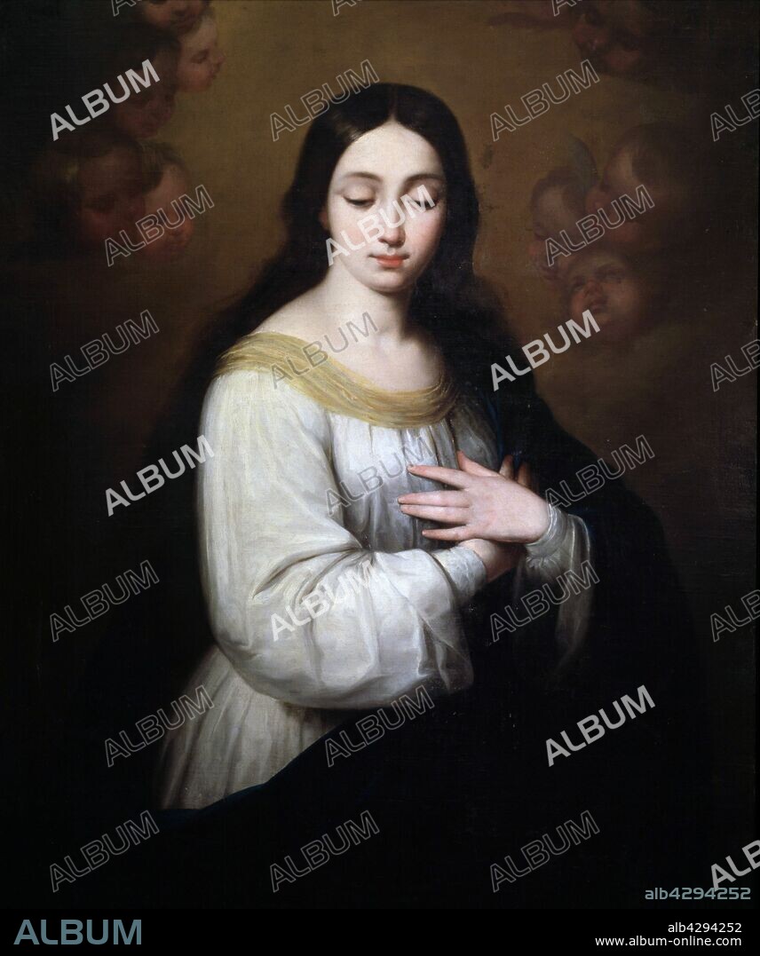 ANTONIO MARIA DE ESQUIVEL (1806-1857). ESQUIVEL, ANTONIO MARIA DE PINTOR ESPAÑOL. SEVILLA 1806-1857 " INMACULADA CONCEPCION ", OLEO VIRGEN MARIA  VIRGEN MARIA MUSEO BELLAS ARTES. LA HABANA.