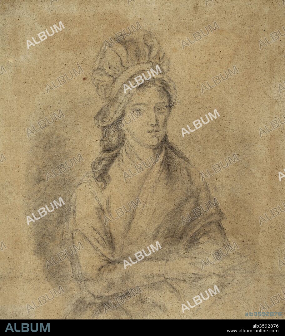 JEAN-JACQUES HAUER (JOHANN JAKOB). Portrait of Charlotte Corday (1768-1793).