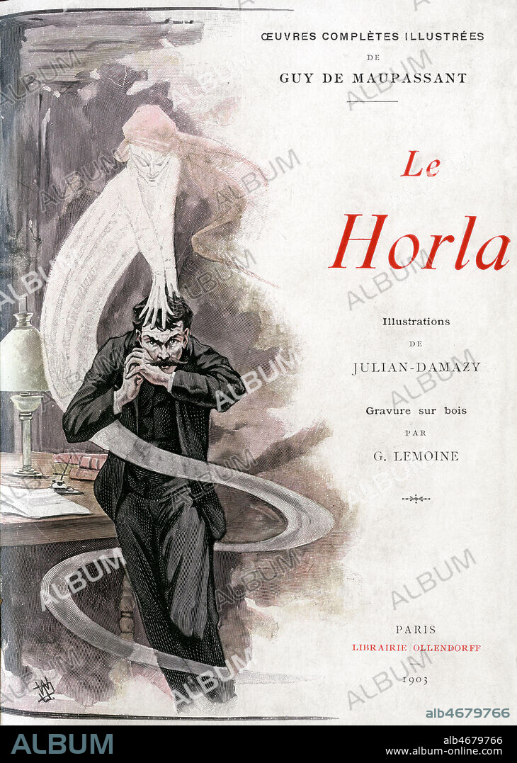 Le Horla par Guy de MAUPASSANT (1850-1893). Illustration de 1903 par W. JULIAN-DAMAZY (19-20 s.). Credit : Collection KHARBINE-TAPABOR.