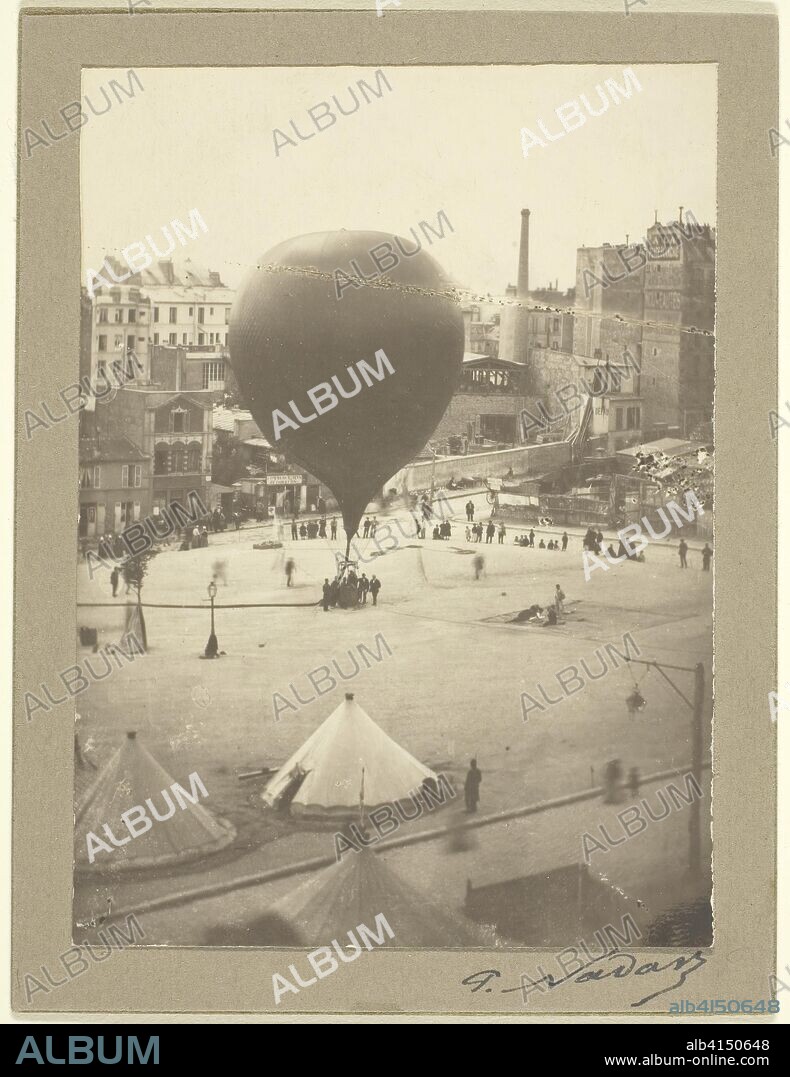 NADAR (GASPARD FÉLIX TOURNACHON). Le Neptune, Place Saint-Pierre à Montmartre. Nadar (Gaspard Félix Tournachon); French, 1820-1910. Date: 1870. Dimensions: 10.1 × 7.4 cm (image/paper); 11.6 × 8.8 cm (mount). Gelatin silver printing out print. Origin: France.