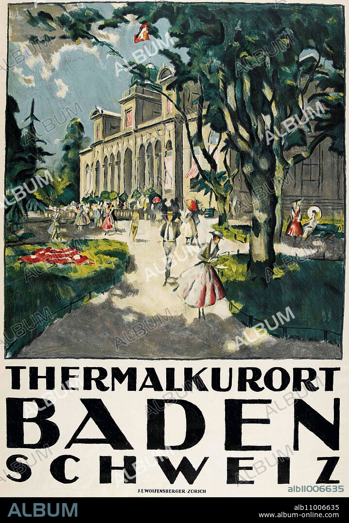 OTTO BAUMBERGER. Thermal spa resort Baden Switzerland.