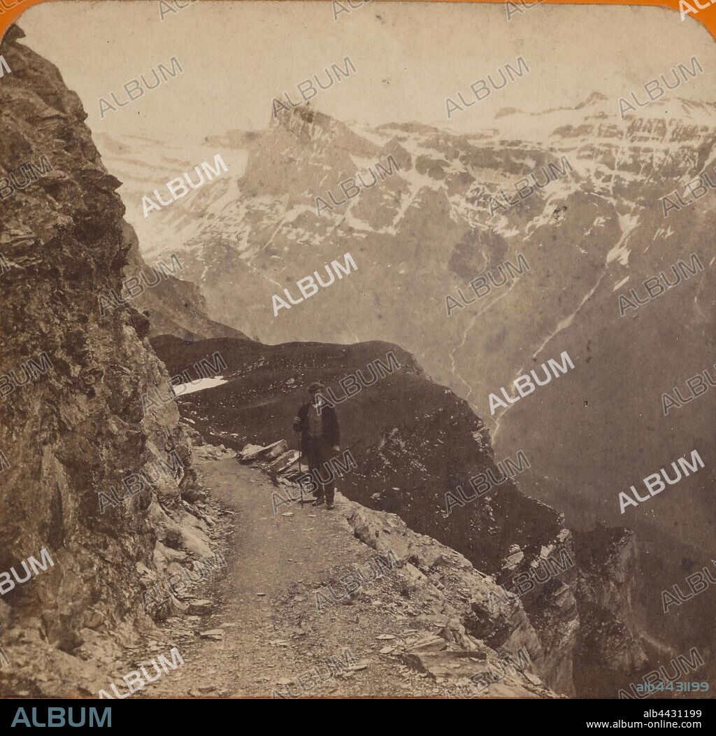 Passage de la Gemmi et le Torrenthorn, Florentin Charnaux (Swiss, 1832 - 1883, active Geneva, Switzerland 1850s - 1880s), about 1879, Albumen silver print.