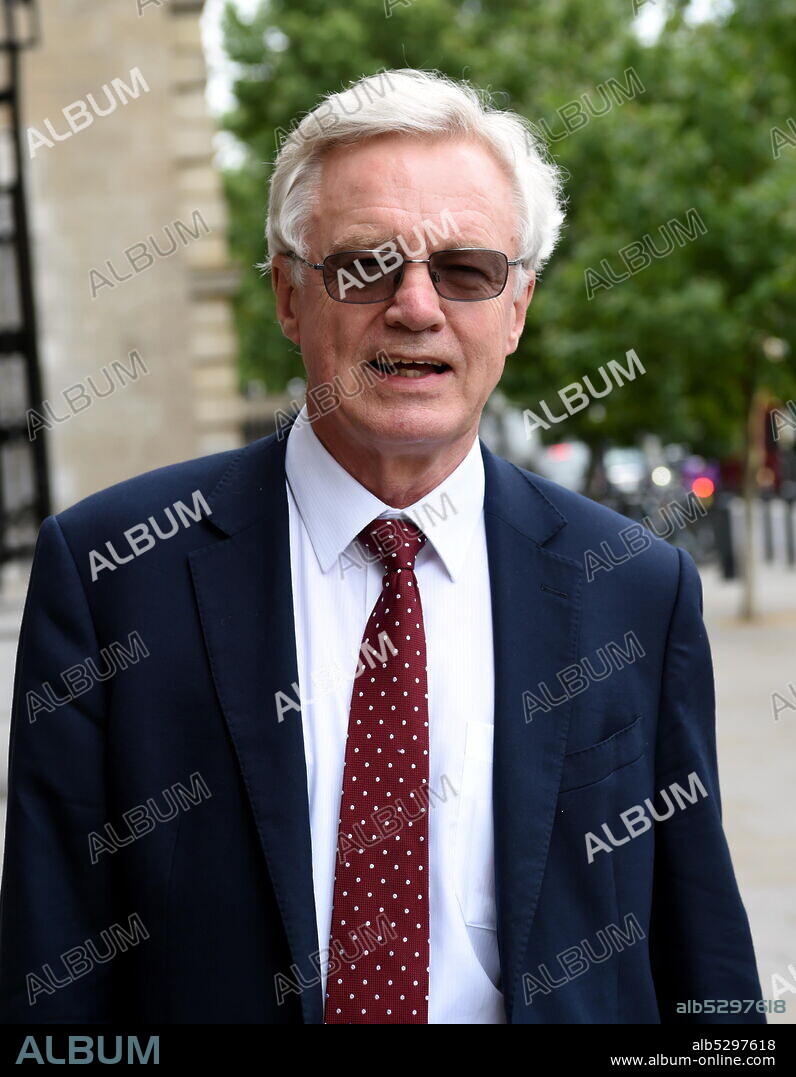 Photograph of David Davis. David Michael Davis MP (1948-) a British Conservative Party politician who served as Secretary of State for Exiting the European Union from July 2016 to July 2018 and has served as Member of Parliament for Haltemprice and Howden since 1997.