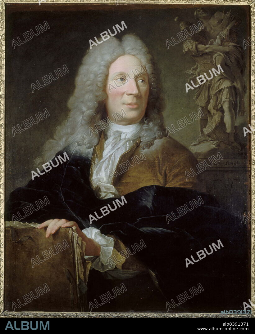 JEAN LEGROS. Portrait of Pierre Le Pautre (1660-1744), sculptor, 1729.