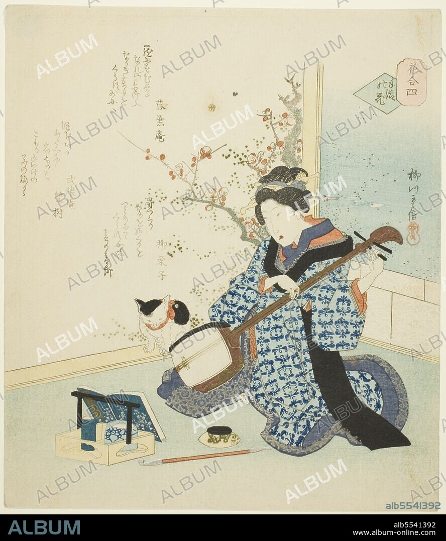YANAGAWA SHIGENOBU II. No. 4: Personally Arranged Flower (Teike no hana), from the series "A Comparison of Flowers (Hana awase)", late 1820s.
