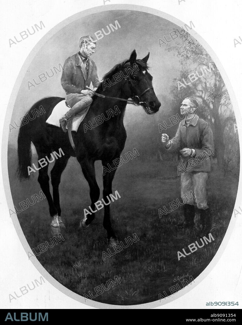 'Masters at Work' - Nijinsky, Lester Piggott, Vincent O'Brien. The horse was bred in Canada in 1967; his pedigree is discussed on p.284. He was twice defeated at the end of a long three-year-old season, by Sassafras and Lorenzaccio, but he was a great horse and full of the 'electricity' characteristic of the best descendants of Nearco. The jockey was born in 1936. He rode his first winner at 13; he won the Derby on Never Say Die at 18, and won it again on Crepello (1957), St Paddy (1959), Sir Ivor (1968), Nijinsky (1970), and Roberto (1972). The trainer - christened Michael Victor, born 1917 - graduated from dominance of steeplechasing to equal eminence on the flat, his greatest successes having been for American owners. The History of Horse Racing by Roger Longrigg, page 291.
