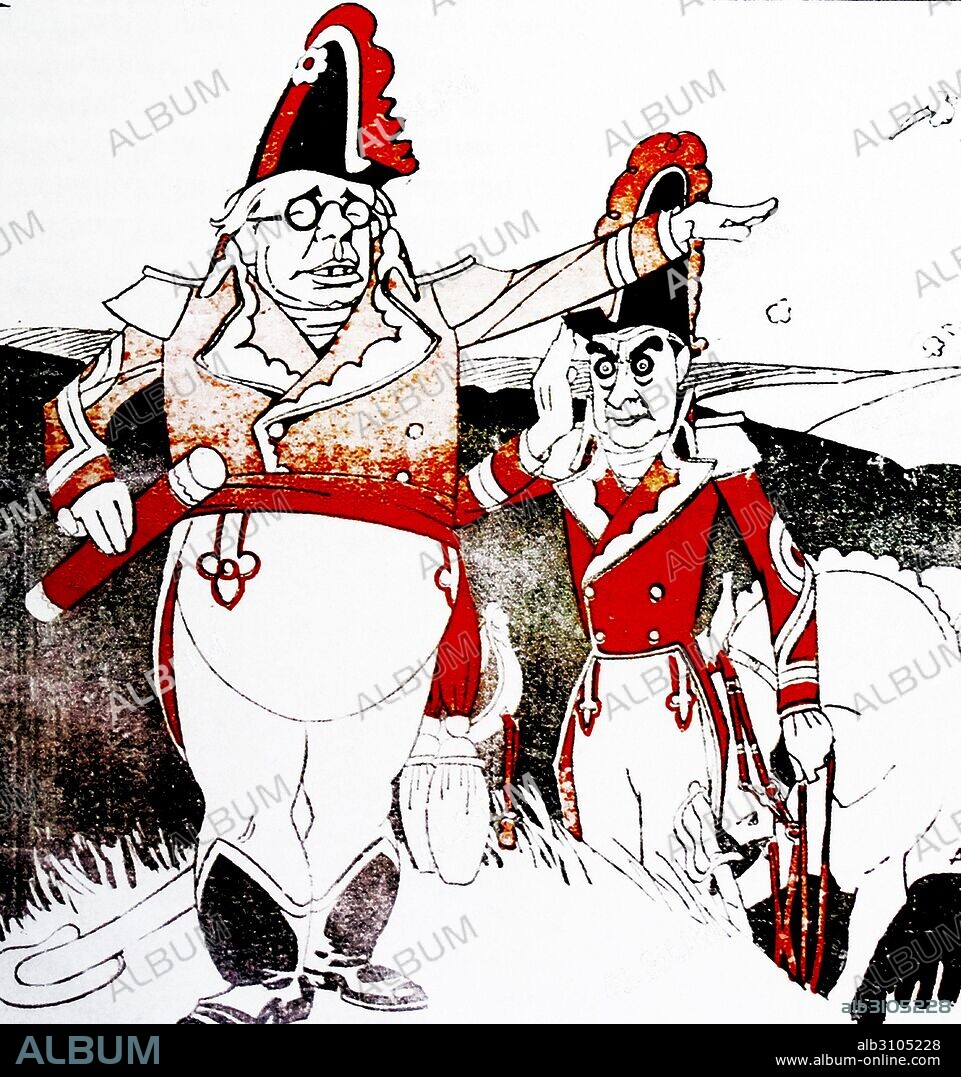 Cover of the Spanish right wing satirical magazine 'Gracia y Justicia' (Grace and Justice) 1931. A weekly political magazine, published in Madrid during the Second Spanish Republic. Cover satires Azana and Zamora Alcala the republican leaders.