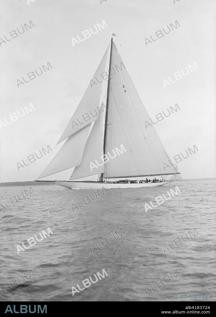 The 23  Metre sailing yacht 'Cambria', 1928. 'Cambria' was built by William Fife for the newspaper magnate Sir William Berry.