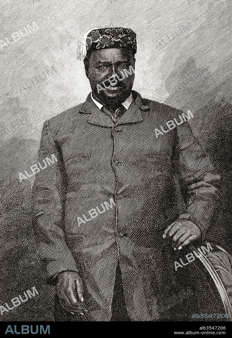 Cetshwayo kaMpande, c. 1826 – 1884. King of the Zulu Kingdom and its leader during the Anglo-Zulu War of 1879. From The Century Edition of Cassell's History of England, published c. 1900.