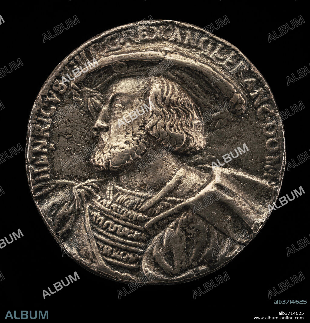 STYLE OF HANS SCHWARZ. Henry VIII, 1491-1547, King of England 1509. Dimensions: overall (diameter): 6.08 cm (2 3/8 in.)  gross weight: 70.97 gr (0.156 lb.). Medium: silver.