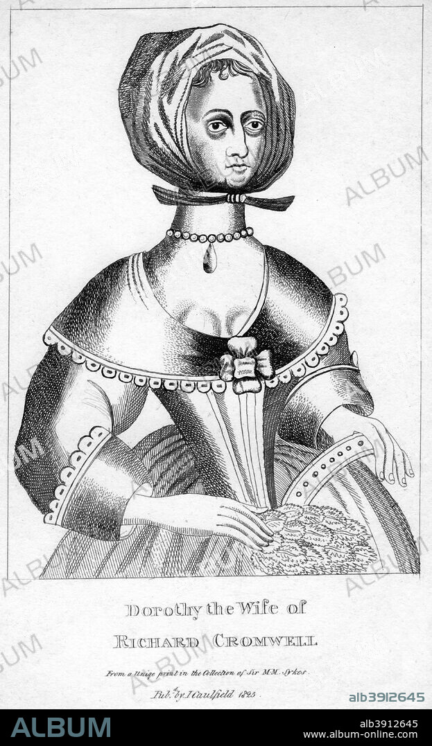 Dorothy, wife of Richard Cromwell, 17th century, (1825).