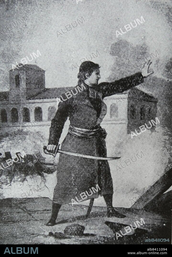 Santiago Sas y Casayau, born in Zaragoza, in 1774 and died in Zaragoza in 1809. Aragonese clergyman who distinguished himself in the defense of Zaragoza during the Sieges in the war of Spanish independence.