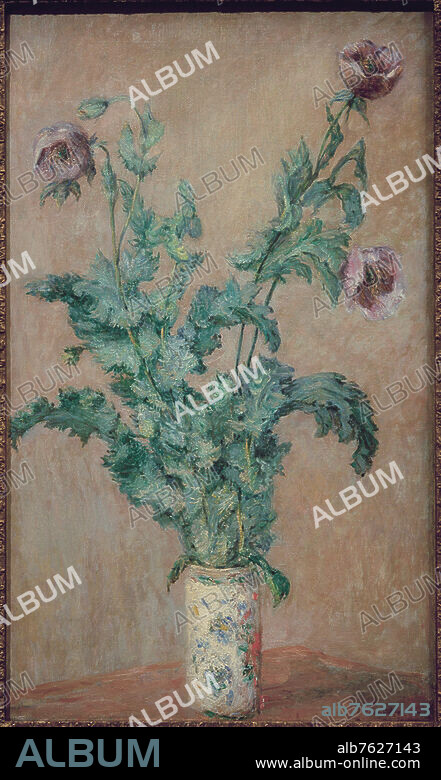 CLAUDE MONET. Monet, Claude; 1840-1926. "Vase de pavots" (Vase mit Mohnblumen), 1883. Öl auf Leinwand, 100 × 60 cm. Leihgabe der Willem van der Vorm Stiftung; Rotterdam, Museum Boymans-van Beuningen.