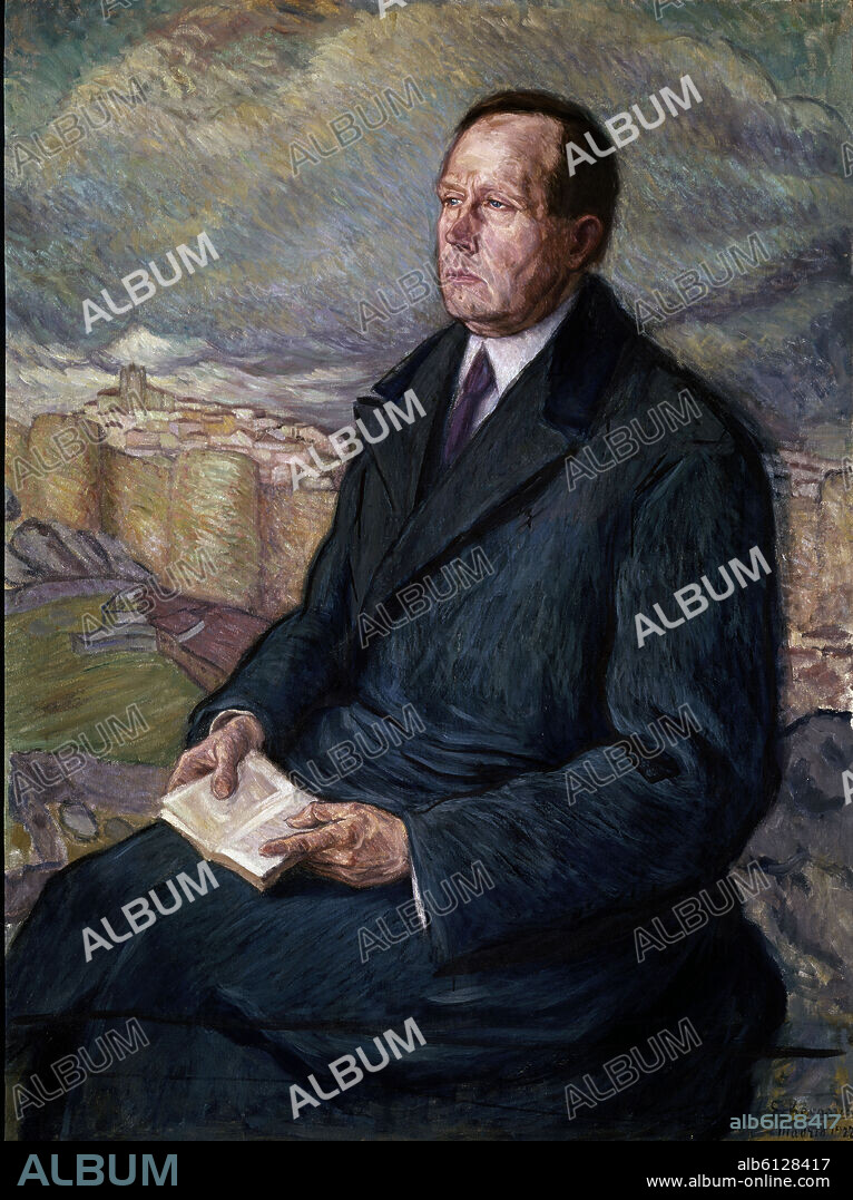 JUAN DE ECHEVARRIA (1875-1931). RETRATO DE AZORIN (1873-1967) - 1922 - O/L - 130x100.