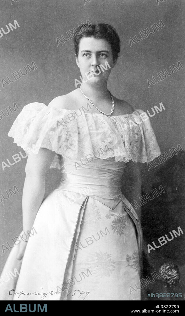 Frances Clara Folsom Cleveland Preston (July 21, 1864 - October 29, 1947) was the wife of U.S. President Grover Cleveland and the 23rd and 25th First Lady of the United States from 1886 to 1889 and again from 1893 to 1897. Frances Folsom, age 21, married President Grover Cleveland, age 49, on June 2, 1886, at the White House, the only President to have been married in the Executive Mansion. The new First Lady was the subject of intense media interest. She took over the duties of being White House hostess, and her charm won her popularity. She held two receptions a week - one on Saturday afternoons, when women with jobs were free to come. Upon leaving the White House at the end of her husband's first term, Cleveland is reported to have told the staff to take care of the building since the Clevelands would be returning in four years. She proved correct, becoming the only First Lady to preside at two nonconsecutive administrations. The Clevelands had three daughters and two sons. After her husband's death in 1908, Frances remained in Princeton, New Jersey. In 1913, at the age of 49, she married Thomas J. Preston, Jr., a professor of archeology. She was the first presidential widow to remarry. During the Great Depression of the 1930s, she led the Needlework Guild of America in its clothing drive for the poor. She died in 1947 at the age of 83.