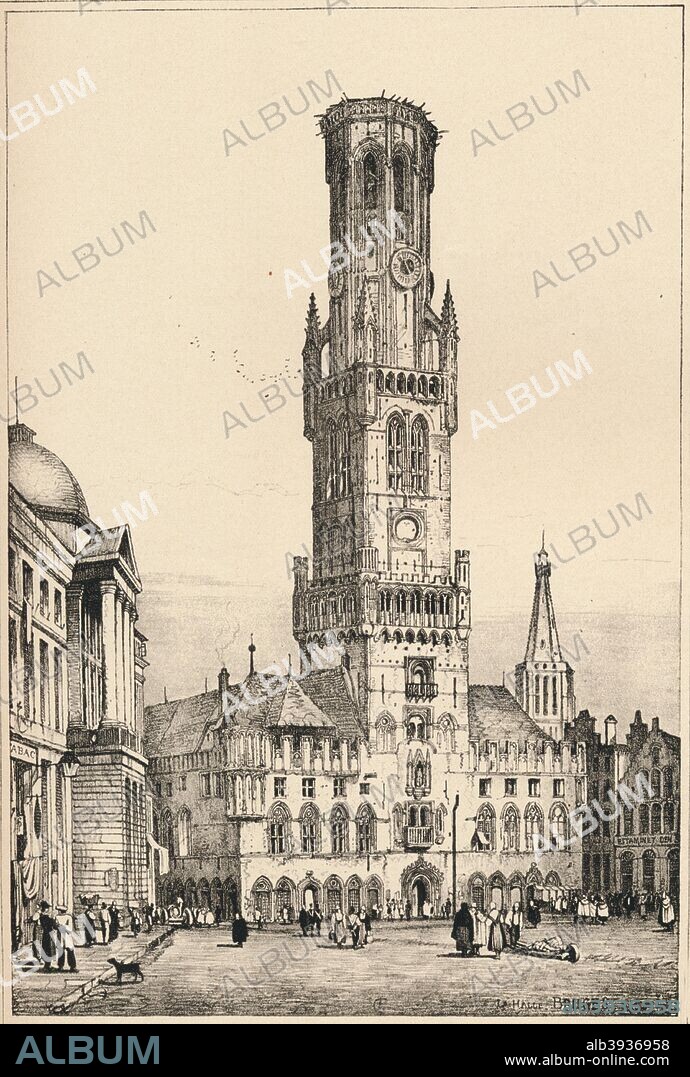 'Bruges', c1820 (1915). From Sketches by Samuel Prout, edited by Charles Holme. [The Studio Ltd, London, Paris, New York, 1915].