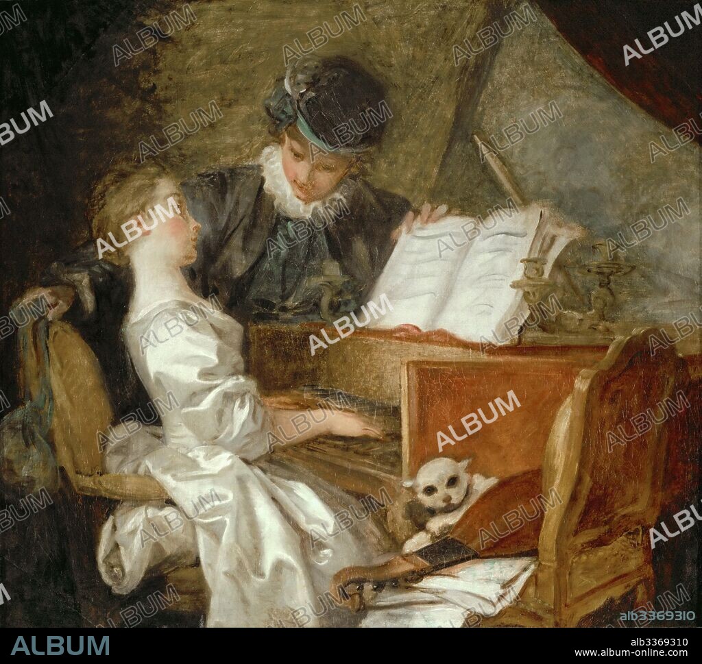 JEAN-HONORÉ FRAGONARD. The Music Lesson.