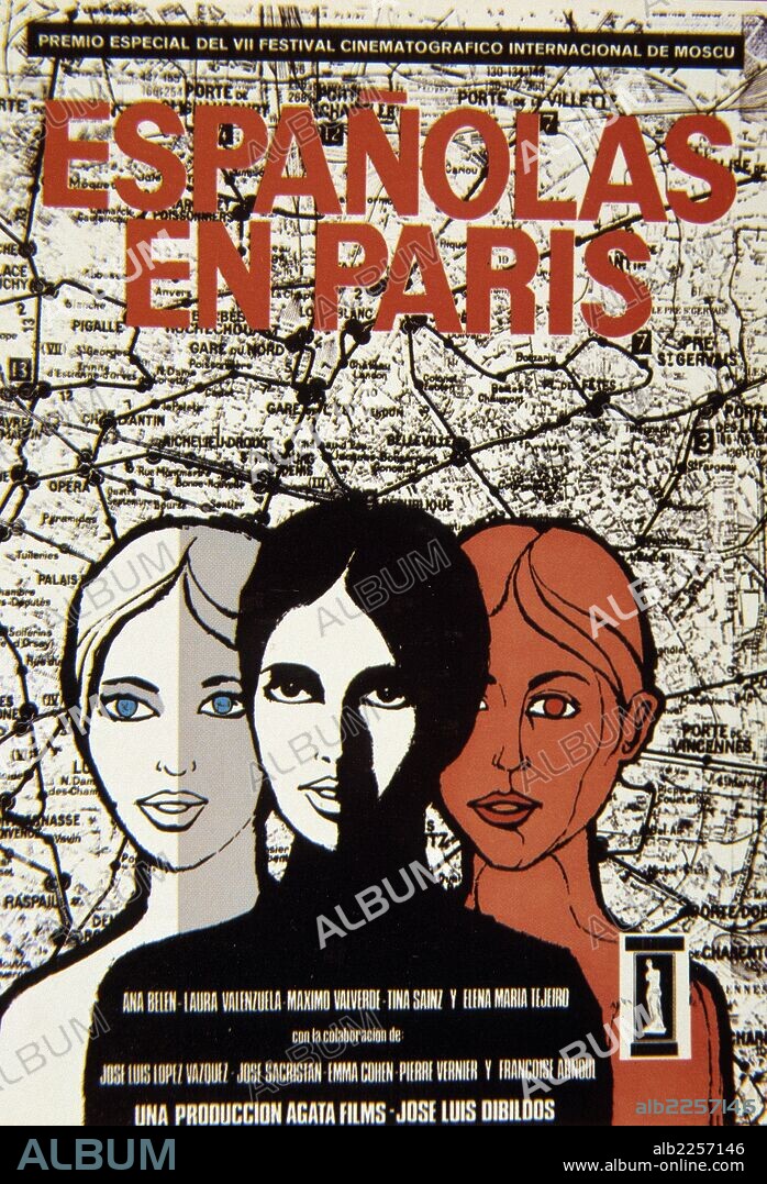 PELICULA : ESPAÑOLAS EN PARIS , 1971. DIRECTOR : ROBERTO BODEGAS. ACTORES : LAURA VALENZUELA , ANA BELEN.
