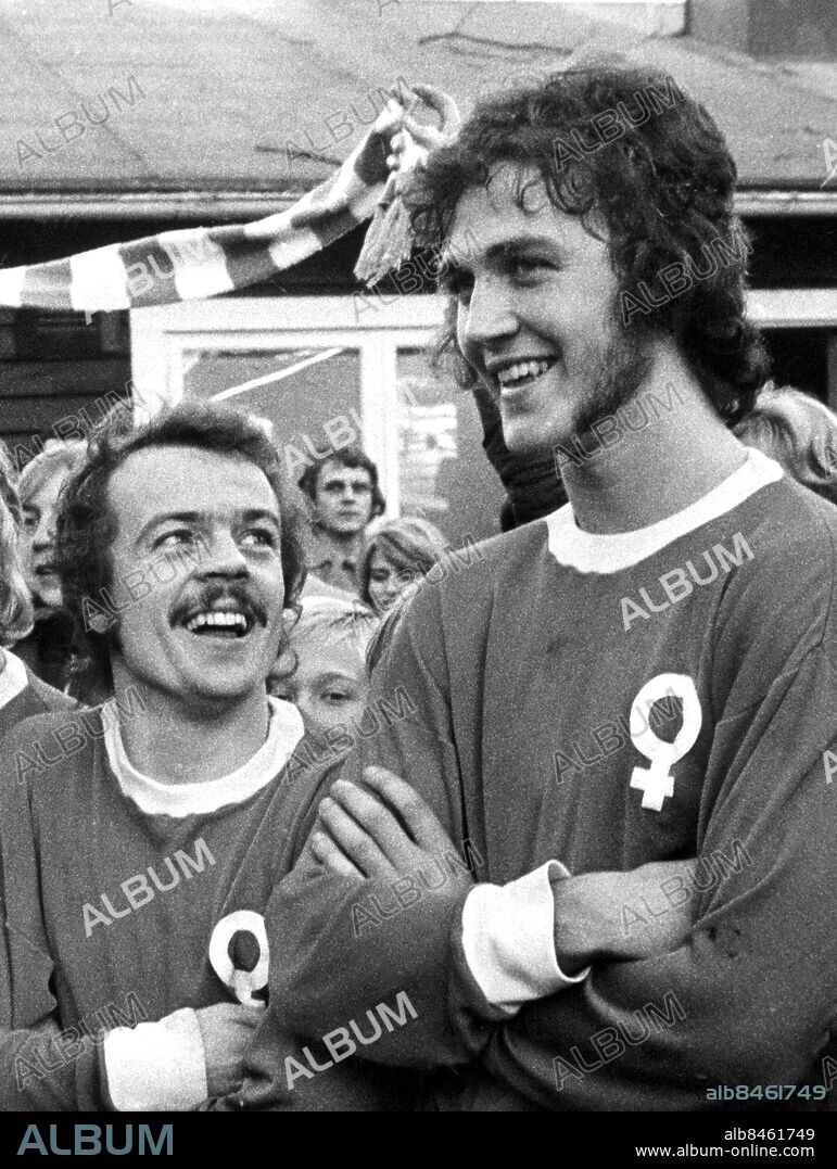 © SCANPIX, Stockholm, Sverige, 19721021, Foto: Lennart Nygren/SCANPIX Code 30132. Fotbollsspelarna Leif Franzén och Ralf Edström , Åtvidaberg.