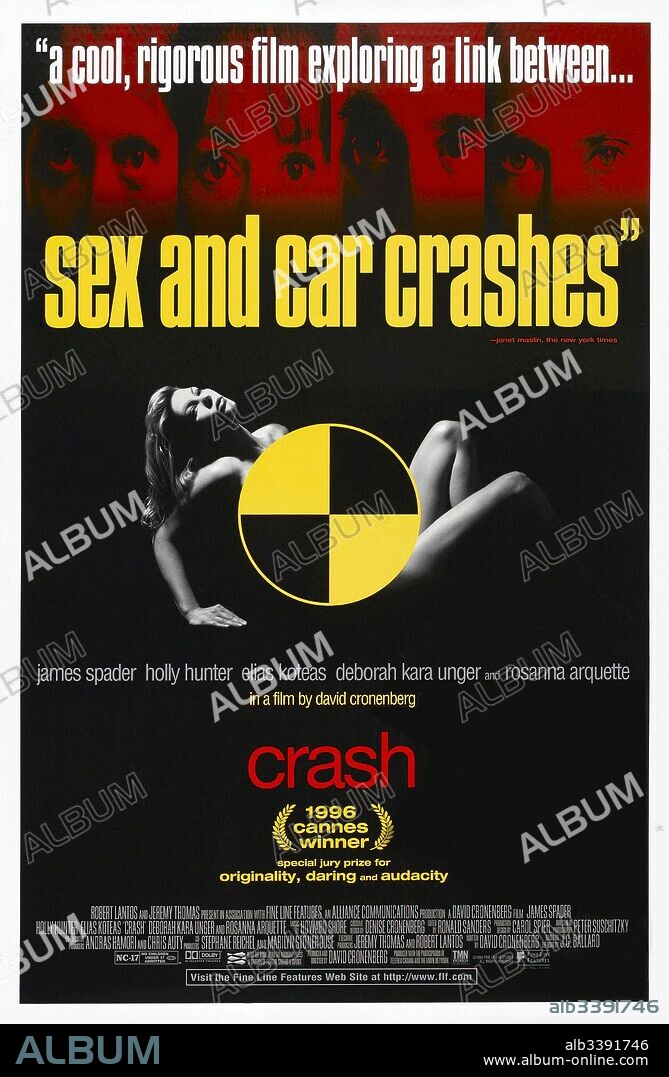 Poster of CRASH, 1996, directed by DAVID CRONENBERG. Copyright ALLIANCE COMMUNICATIONS.