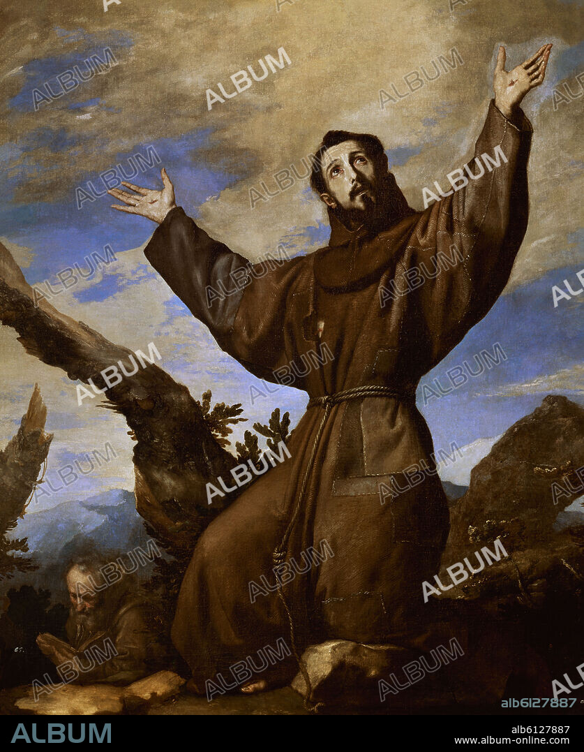 JUSEPE DE RIBERA. 'Saint Francis of Assisi', 1642.