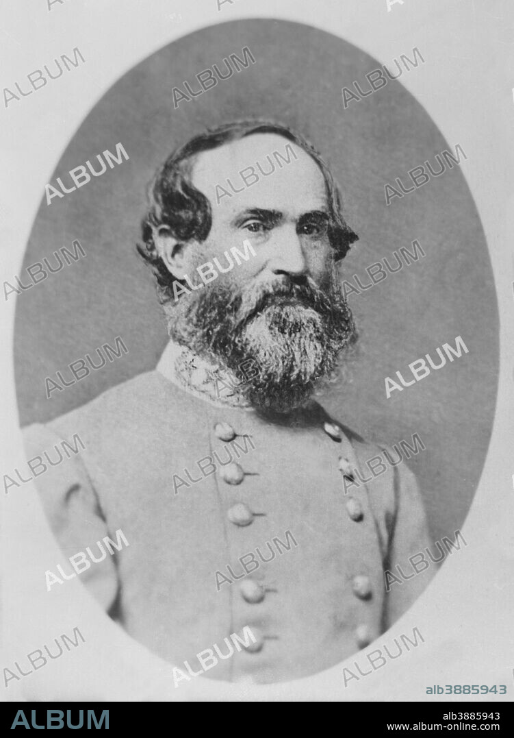 Head-and shoulders portrait of Confederate General Jubal Early, facing front.