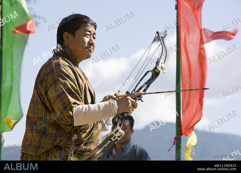 Archery, Bhutan's national sport, Paro, Bhutan,Asia.