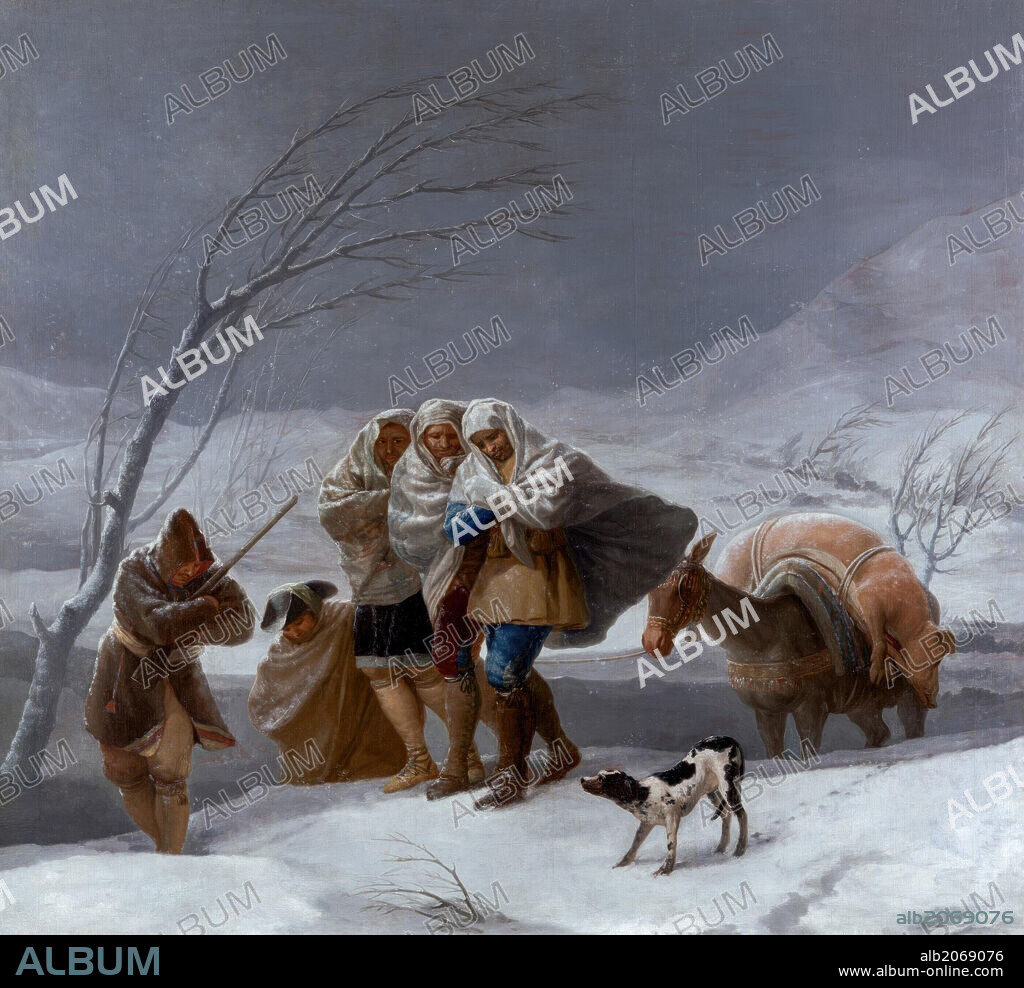 Francisco de Goya y Lucientes / 'La nevada, o El Invierno', 1786, Escuela Española, Óleo sobre Lienzo, 275 cm x 293 cm, P00798.