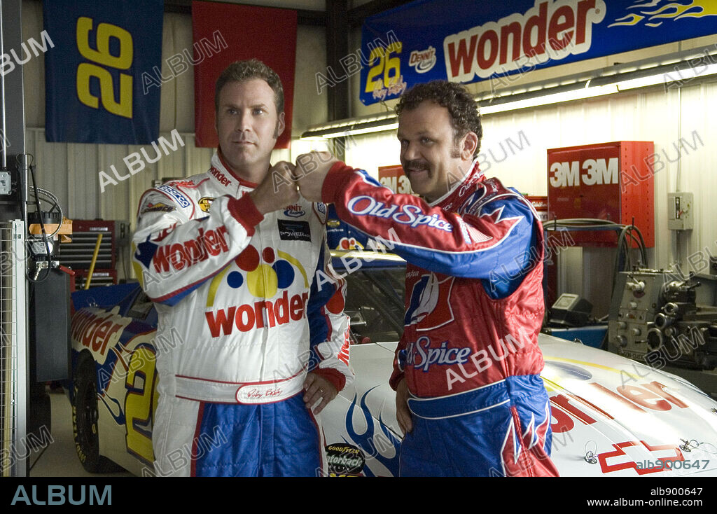 WILL FERRELL et JOHN C REILLY. JOHN C. REILLY et WILL FERRELL dans RICKY BOBBY - ROI DU CIRCUIT, 2006 (TALLADEGA NIGHTS: THE BALLAD OF RICKY BOBBY), réalisé par ADAM MCKAY. Copyright COLUMBIA PICTURES / HANOVER, SUZANNE.