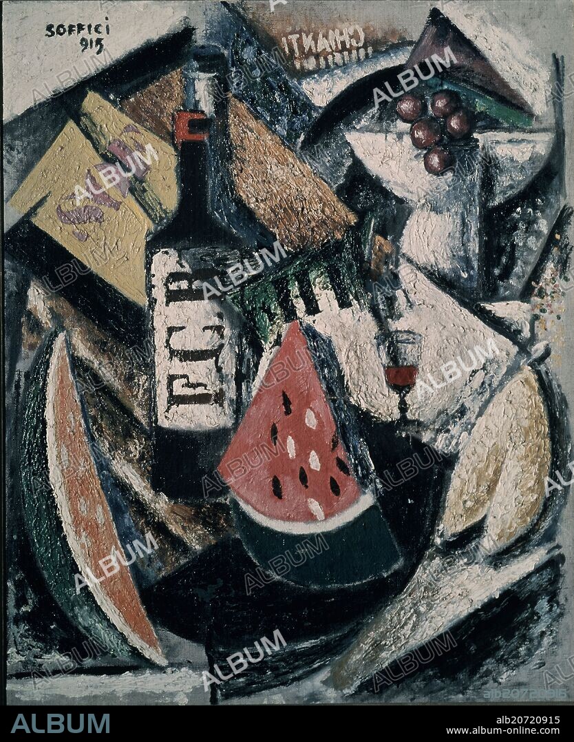 ARDENGO SOFFICI. NATURALEZA MUERTA CON FRUTAS.