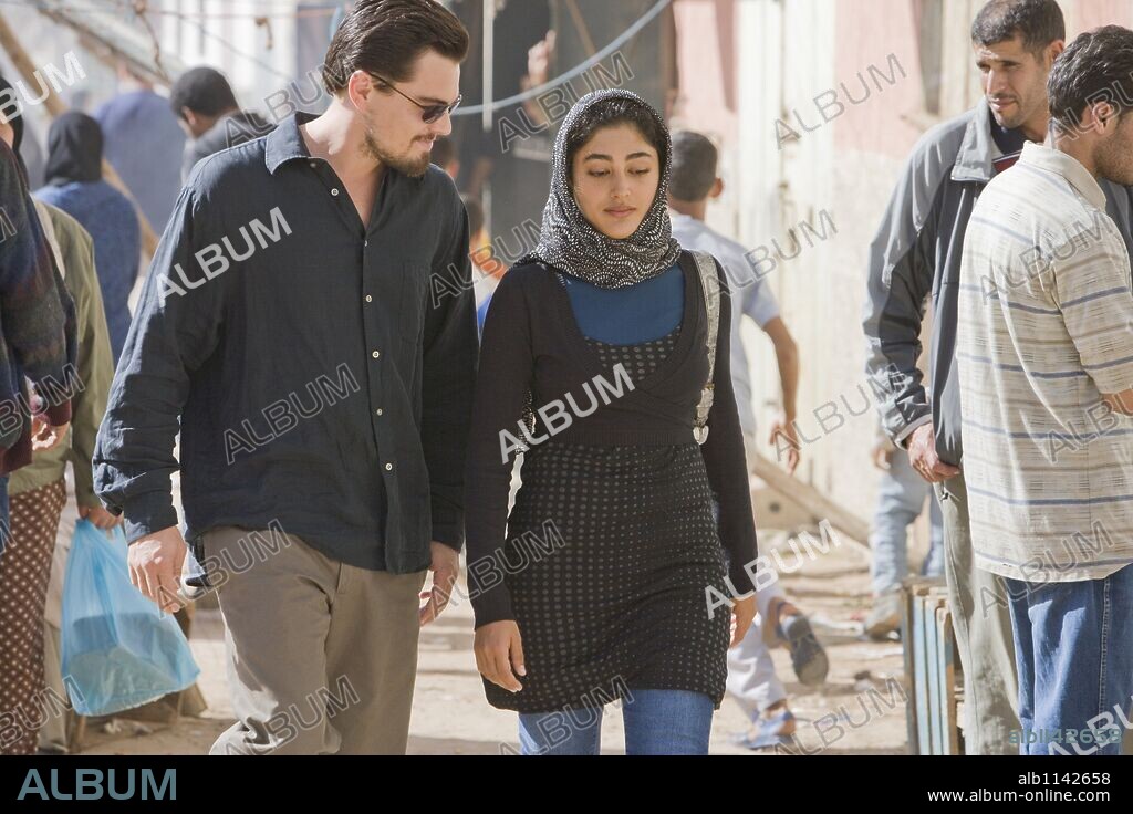GOLSHIFTEH FARAHANI and Leonardo DiCaprio in BODY OF LIES, 2008, directed by RIDLEY SCOTT. Copyright DE LINE PICTURES/SCOTT FREE PRODUCTIONS / DUHAMEL, FRANÇOIS.