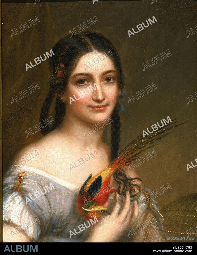 CHARLES BIRD KING. Miss Satterlee. oil on wood. Date: ca. 1830-1839.