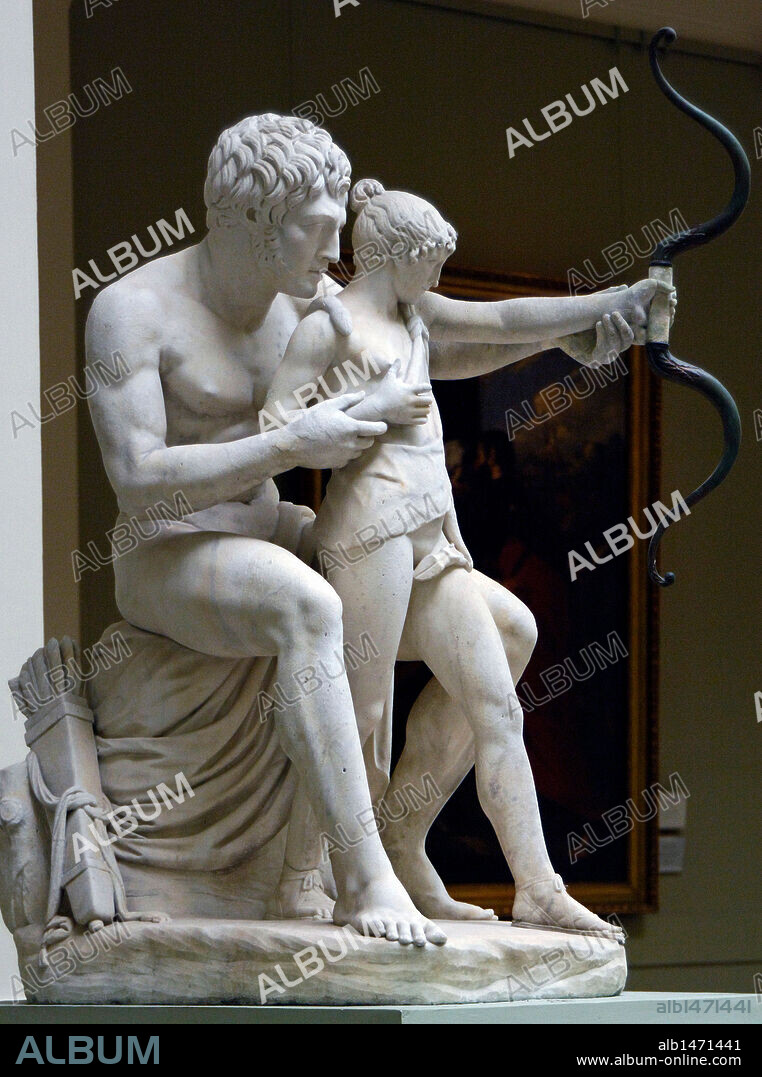 LABOUREUR, Francesco Massimiliano (1767-1831). Escultor italiano. METABUS Y SU HIJA, 1820. Museo de Bellas Artes. Budapest. Hungría.