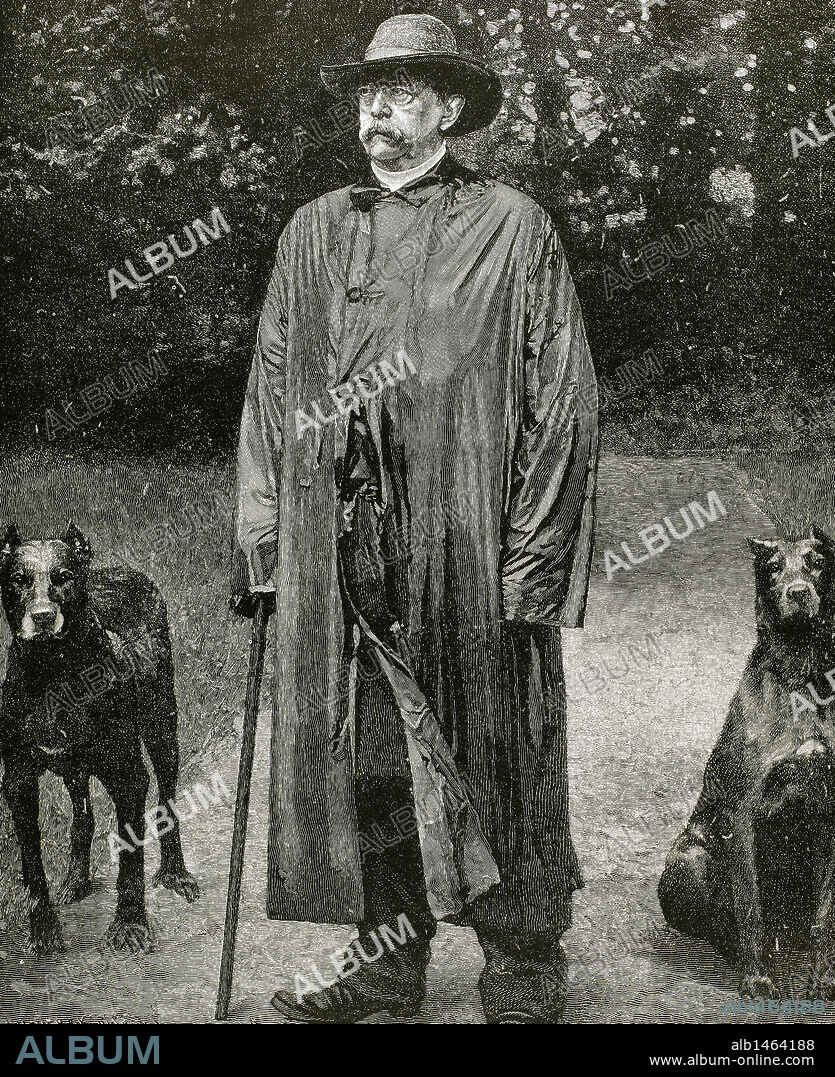 OTTO VON BISMARCK (1815-1898). Estadista alemán. Fundador de la unidad alemana. Se enfrentó con Austria y Francia. Fue proclamado canciller del Imperio en el año 1871. En 1890 Guillermo II le obligó a dimitir. S. XIX. Grabado.