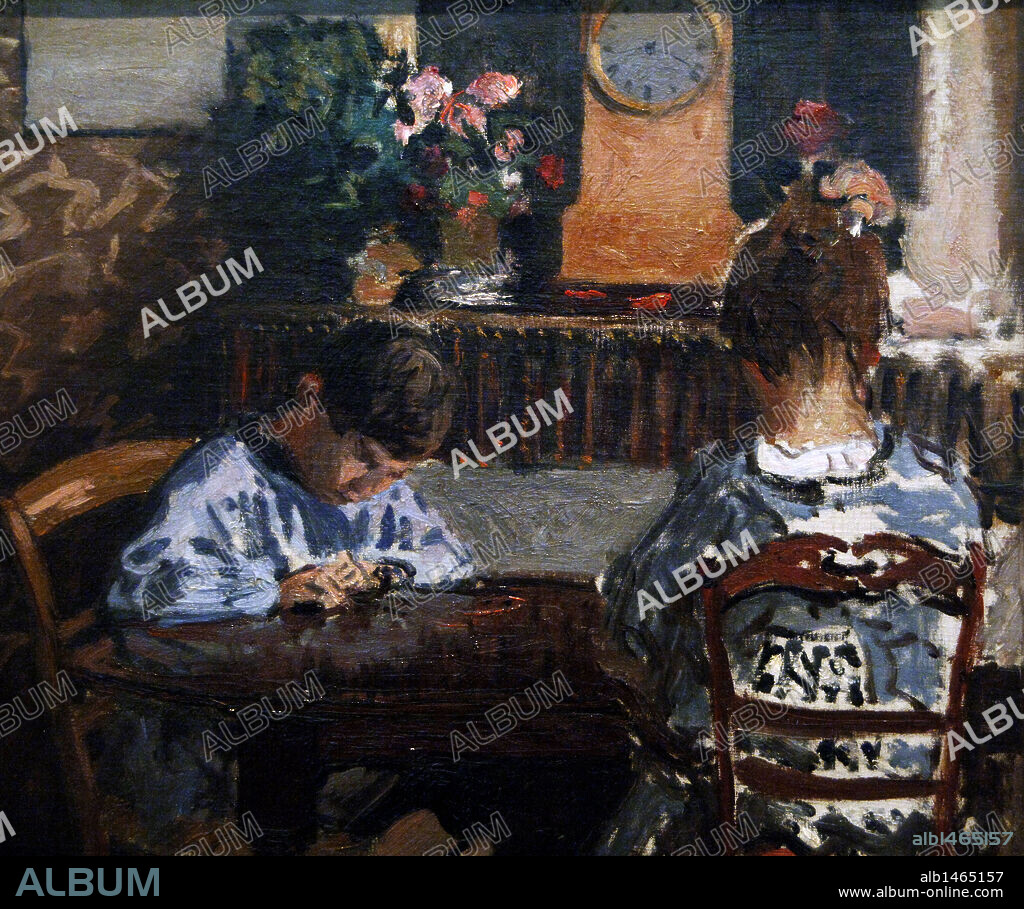 ARTE SIGLO XIX. FRANCIA. ALFRED SISLEY (1839-1899). Pintor impresionista francés. "LA LECCION" (1871). Oleo sobre lienzo. Museo de Arte de Dallas (Dallas Museum of Art). Estado de Texas. Estados Unidos.