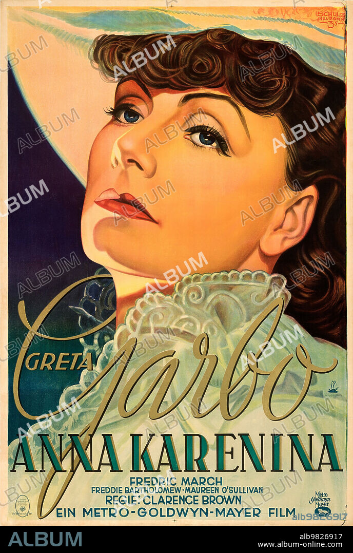 HEINZ SCHULZ-NEUDAMM. Movie poster "Anna Karenina" by Clarence Brown with Greta Garbo in the title role.