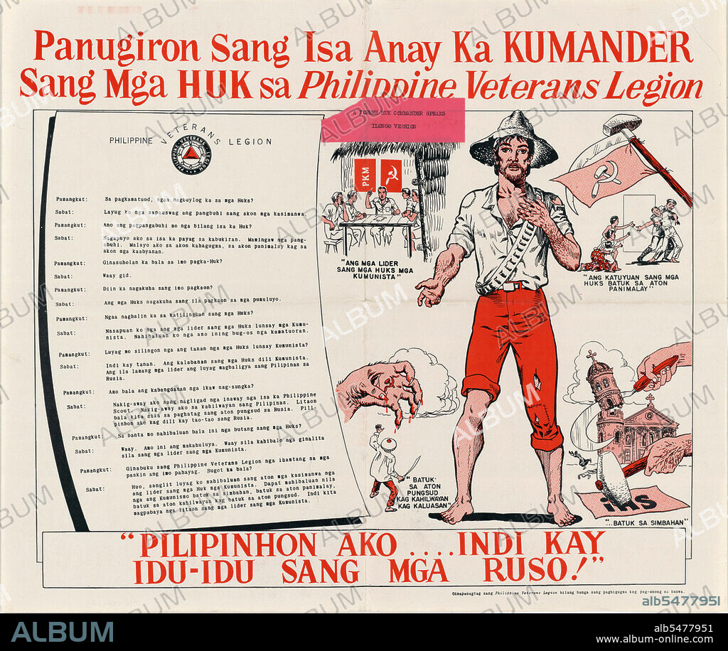1950-1955 - U.S. Propaganda Posters in 1950s Asia - Statement of a Former Hut Commander of the Philippine Veterans Legion  .