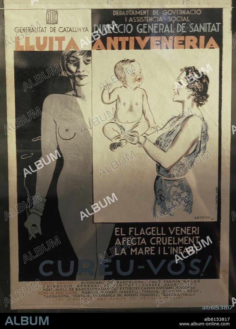PASQUIN MURAL PARA LA EXIGENCIA DE LA GUERRA REALIZADO POR LOS SERVICIOS DE PROPAGANDA DE LA GENERALIDAD DE CATALUÑA.